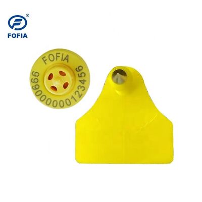 Fofia Full ICAR Combination Sheep Goat Electronic Tracking Ear Tag New High Quality RFID TPU Plastic Laser Coding 3-Year