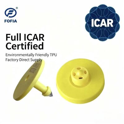 Nieuw Waterdicht Fofia Volledig ICAR Gecertificeerd ET908 Geel RFID TPU Koe Oormerk 1.5 Jaar Garantie Laser Codering Vee Tracking Rundvee