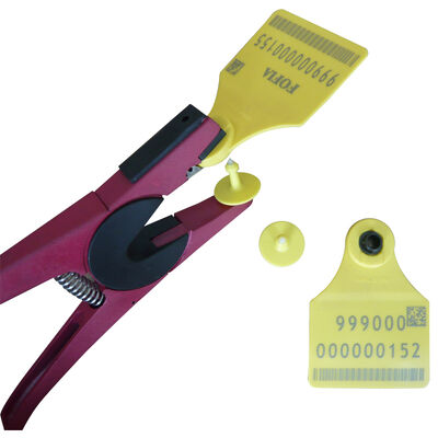 Nieuwe FOFIA Metalen Aluminiumlegering Boerderijdier Oormerk Applicator Laser Codering Rund Varken Schaap Paard 3 Maanden Garantie