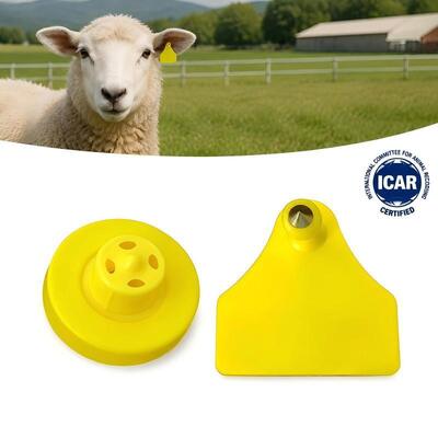 High Quality New OEM ET957 RFID TPU Chip Animal Ear Tags for Pigs Sheep Cows-10cm Read Range -20~80C ICar