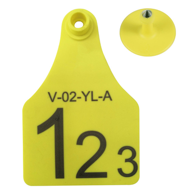 ET902 Custom TPU RFID-oortekens met lasergegraveerde runderen-oortekens met genummerde identificatie voor koe-varken- schapen- konijnen