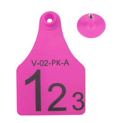 RFID Visuele Tag Mini / Midden / Grote Maat De Beste Keuze voor Dierenbeheer Laserprint Ondersteuning 134.2 Khz Geel