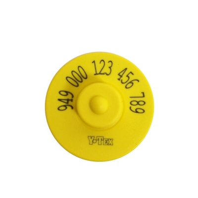 960MHz landbouwbedrijvenvee Eid Ear Tags Yellow Color 96 Beetjes
