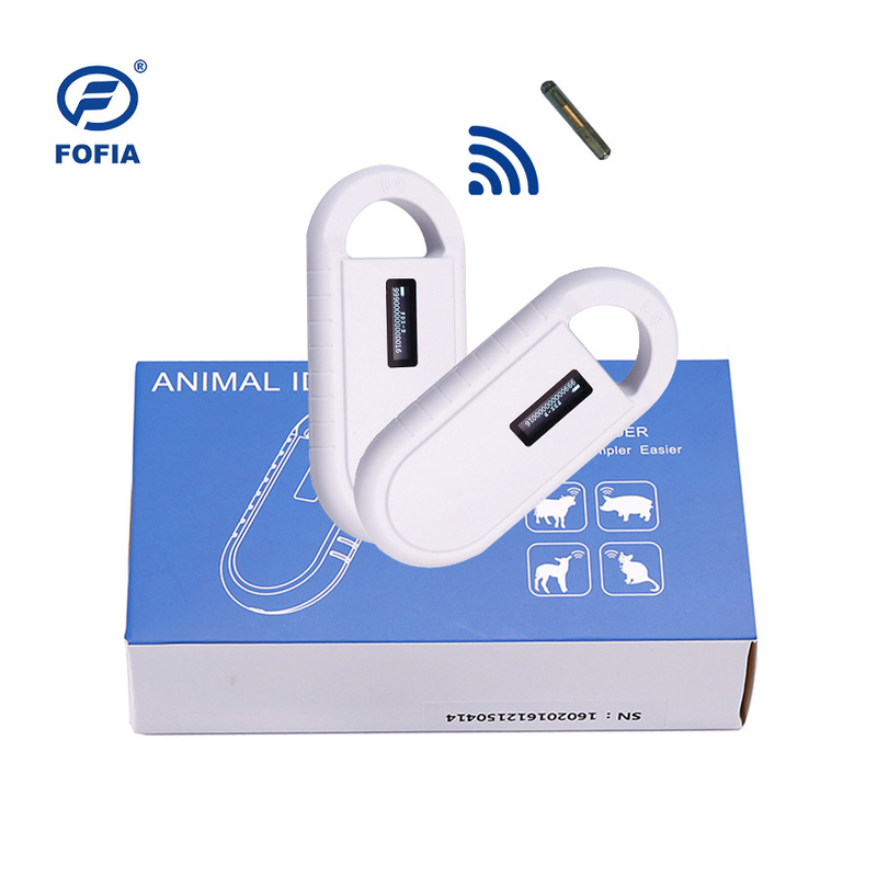 24/7 OLED witte dier microchip scanner met ingebouwde Buzzer RFID Reader Handheld