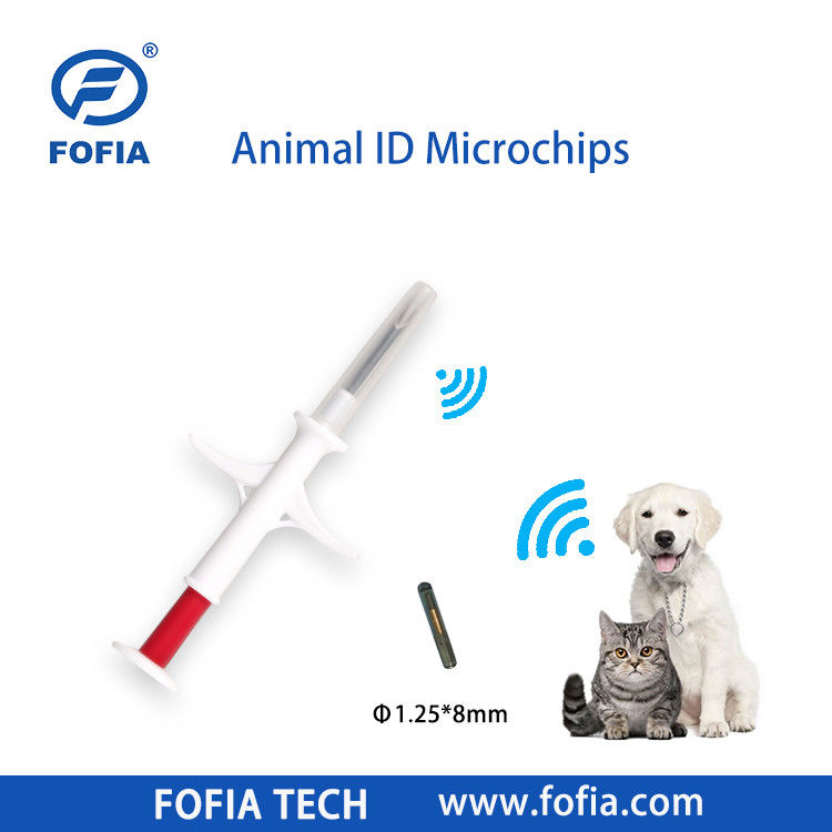 Fofia 2026 Hot Selling RFID 134.2 kHz Dier ID Microchip Integreren Type Oormerk ZS009 Waterdicht voor Vee Huisdier Injectie