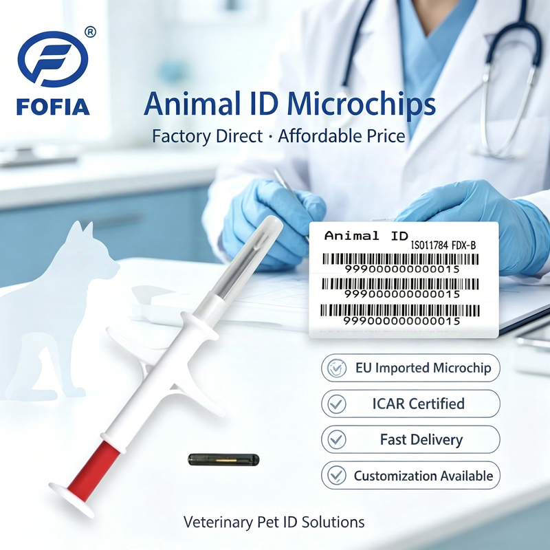 ICAR steriliseerde implanteerbare microchip met ISO11784/5 FDX-B voor dieridentificatie