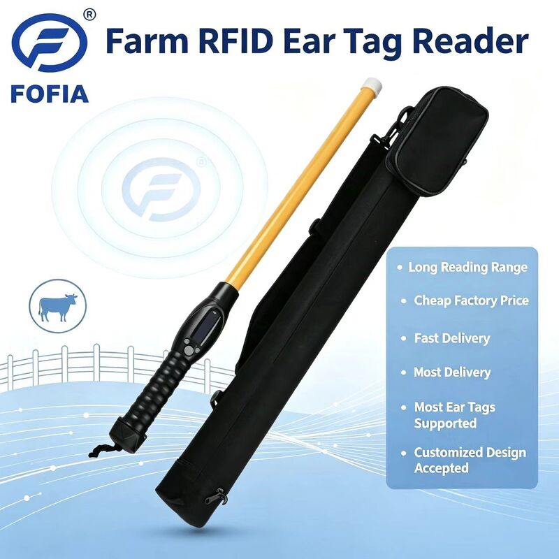 FOFIA Waterdicht PT280 RFID Reader 134.2kHz PVC Plastic NLIS Australië ICAR Goedgekeurde ID vee USB ISO 11784/5 10-20cm