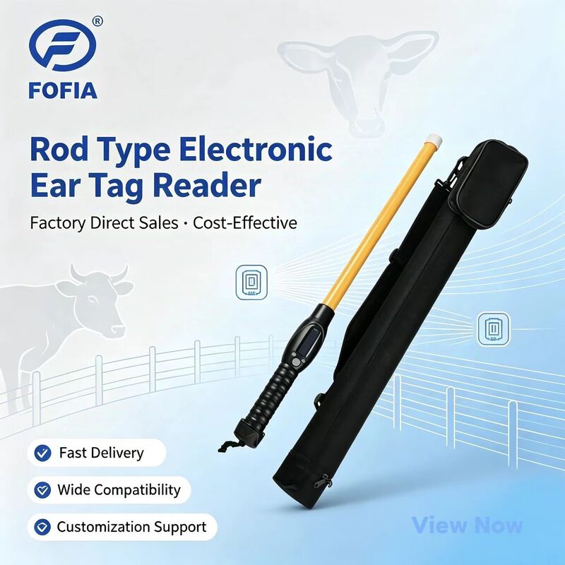FOFIA PT280 RFID Stick Reader Handheld Multifunctionele 128x32 OLED-scherm 10-20m Leezafstand USB Voor ISO 11784/5