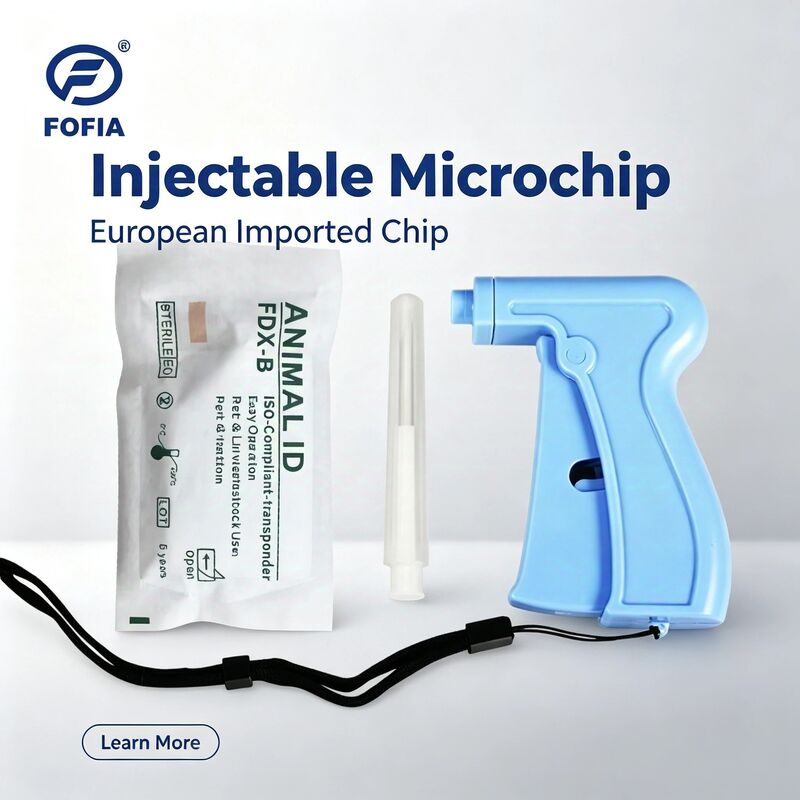 Fofia Hot Selling RFID Separate and Reusable 134.2kHz Animal ID Microchip ZS005 Waterdichte Pet Gebruik Injectie 1.5 Jaar Garantie