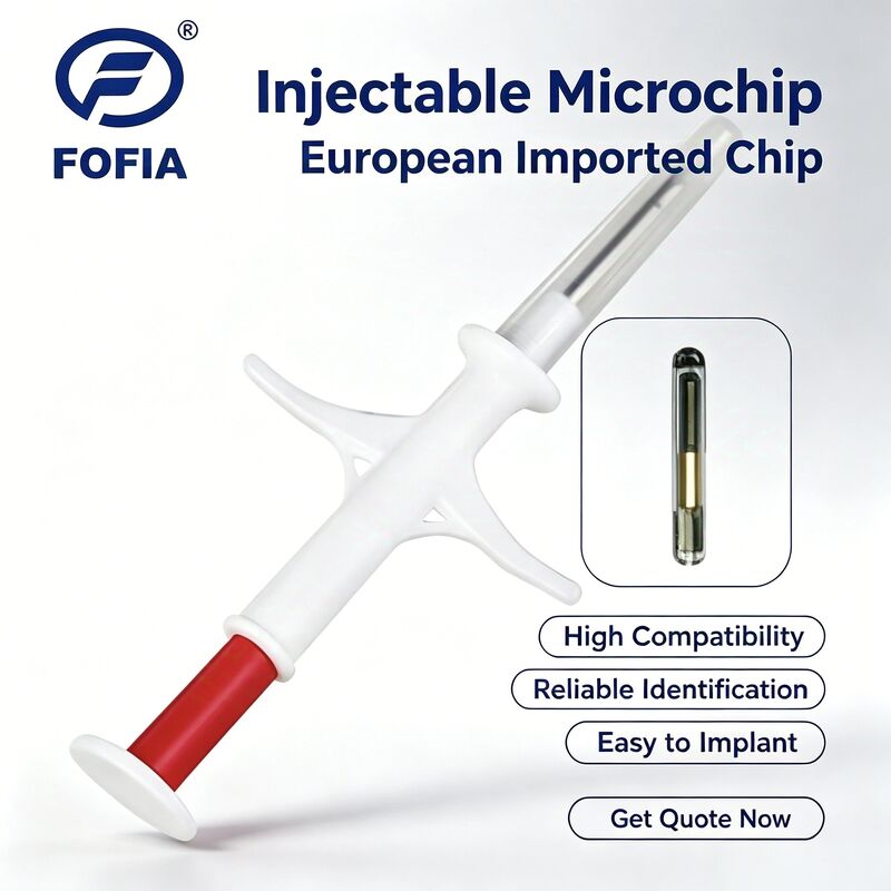 Fofia Nieuwe ICAR gecertificeerde RFID 134.2kHz PP Animal ID Microchip Waterdicht voor huisdieren 1,5 jaar garantie
