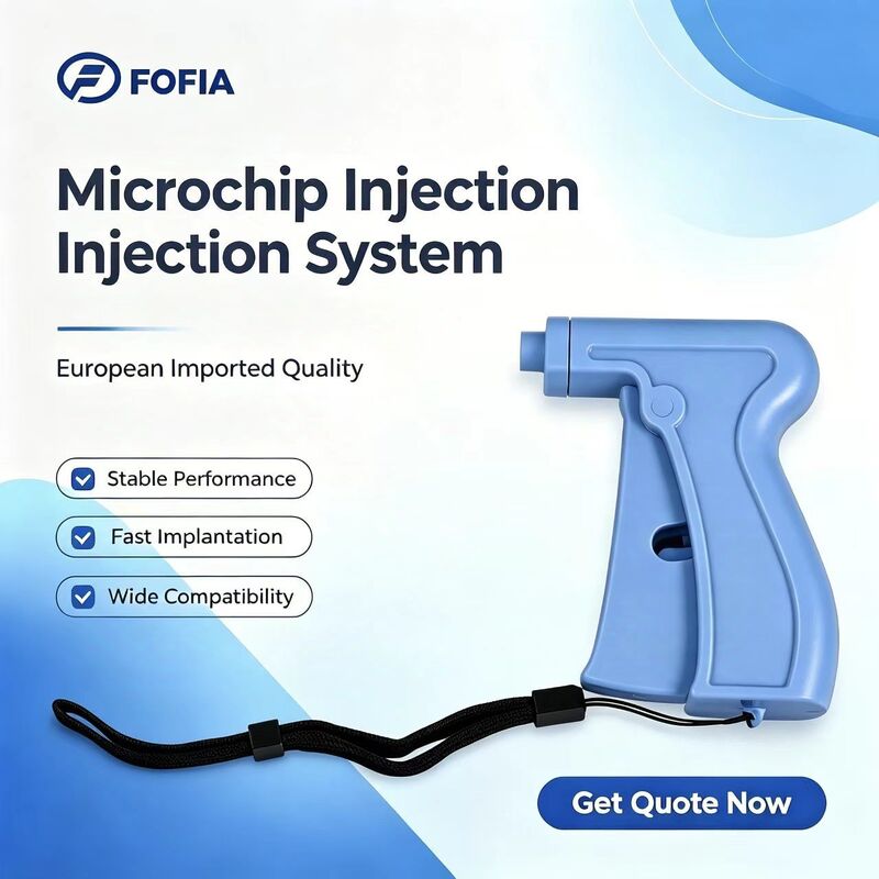 Fofia 2026 Nieuwe hot selling RFID 134.2kHz Hond Animal ID Microchip Split Type Plastic ZS008 Waterdicht voor huisdierinspuiting