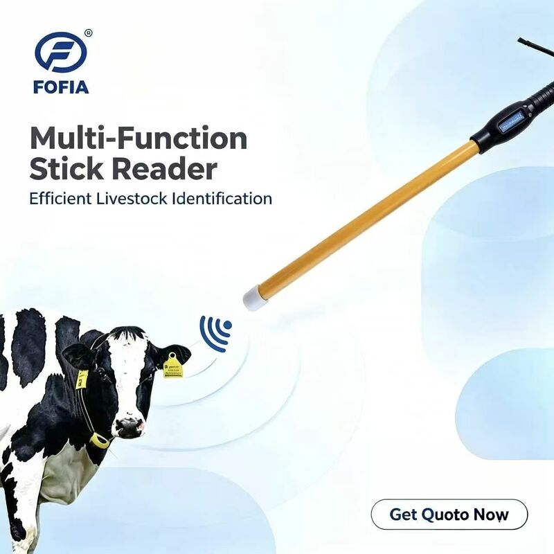 Nieuwe FOFIA Waterdichte RFID Stick Reader 134.2kHz Vee ID USB RS232 7000 Records Opslag ISO11784/5 Lange Leesafstand