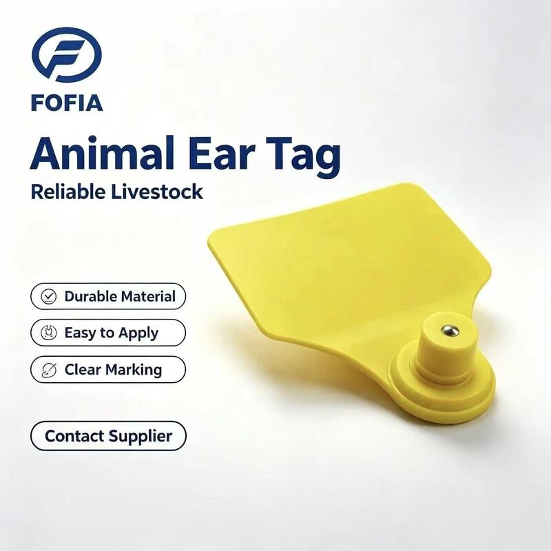 ICAR Fofia T904+T901 Animal Ear Tag Nieuwe hoge kwaliteit RFID TPU 72*57mm Laser Coding 3 jaar garantie