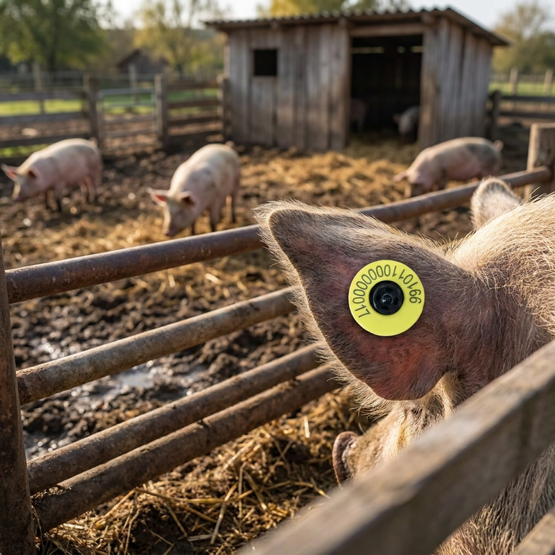 Nieuwe Fofia Full ICAR ET908 Koei RFID LF Oortekening TPU Materiaal 350N Spanning 5 Jaar Garantie ISO11784/5 Naleving Boerderijgebruik