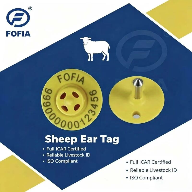 Hoge Kwaliteit Nieuwe ET957+T901 134.2kHz TPU Elektronische Chip Oormerken voor Geiten Varkens Koeien Dieren Boerderij 10cm Leesbereik -20~80C