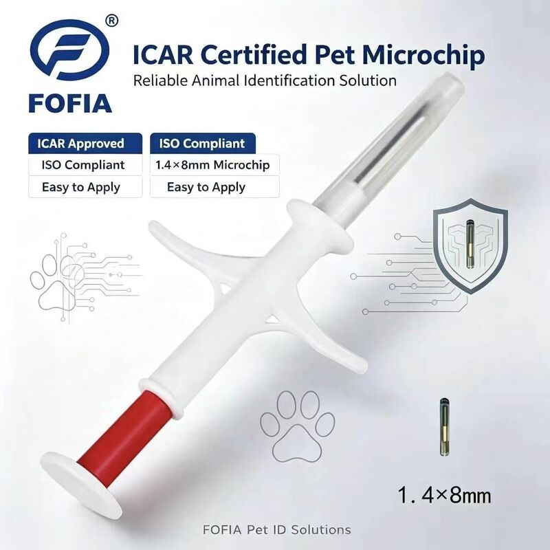 FOFIA Nieuwe RFID 134,2 kHz Animal Microchip FDX/EM4305 IP67 Waterdicht vee/varken/schapen vee dierlijke diersoorten PP