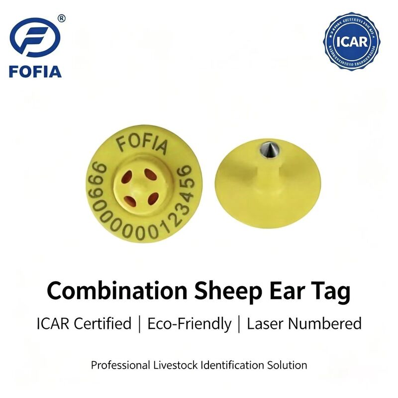 High Quality New OEM ET957 RFID TPU Chip Animal Ear Tags for Pigs Sheep Cows-10cm Read Range -20~80C ICar