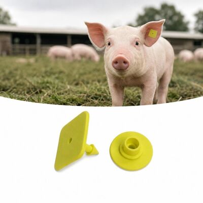 UHF elektronische orentekens voor dieren TPU lichtgewicht 3,2 gram Identificatietekens voor nauwkeurige veeopsporing en gegevensverzameling