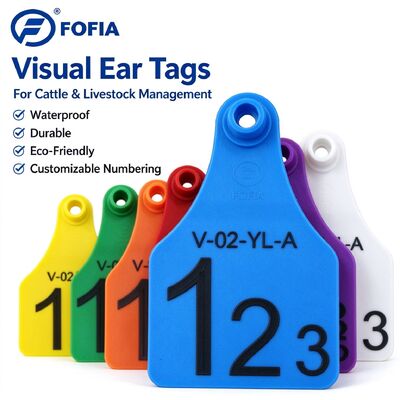 Fofia T921 Nieuw Koe Dier Tracking Oor Tag Hoge Kwaliteit RFID TPU Chip Laser Codering 1.5 Jaar Garantie voor Boerderij Vee
